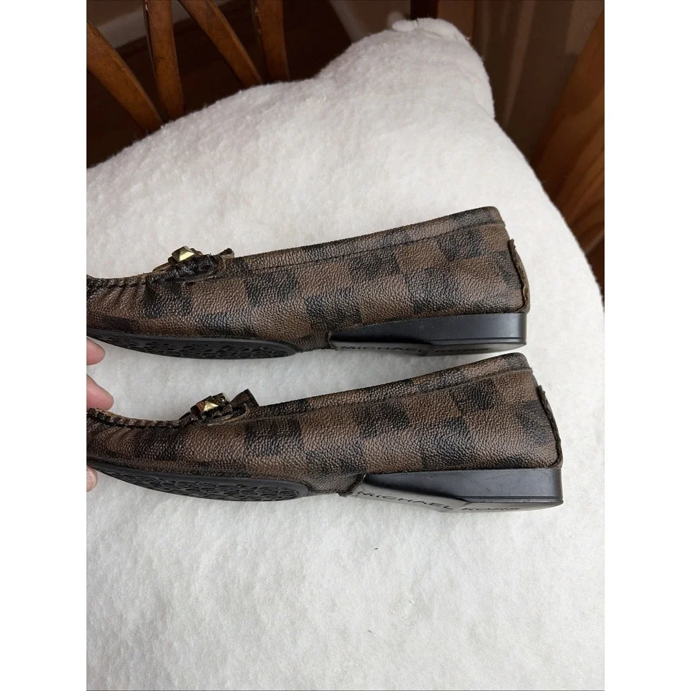 Michael Kors Shoes 4.5M Moccasin Loafers Slip On Gold MK Flats‎
